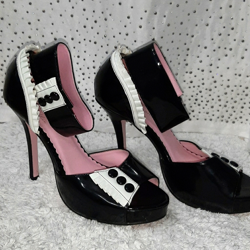 Black and white costume shoes/heels